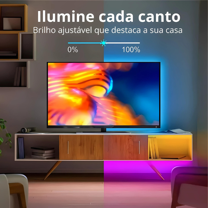 Fita Led Colorida + Controle (BRINDE) - (USB e Bluetooth)